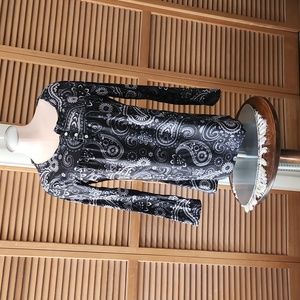 COPY - Black paisley top medium